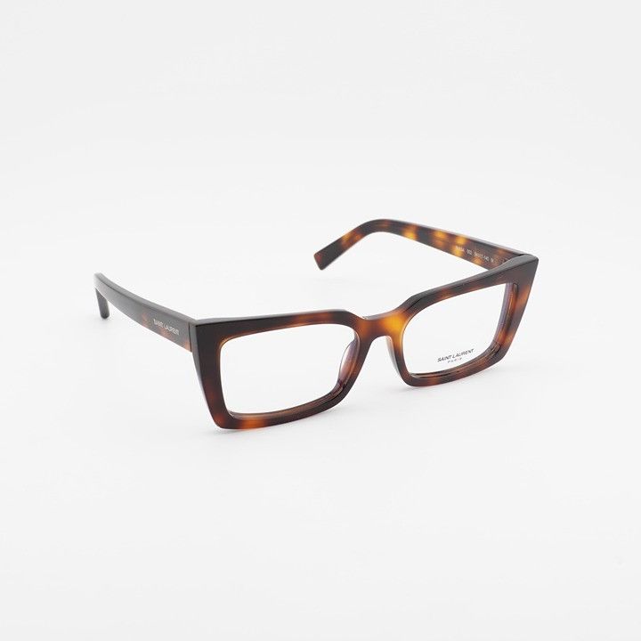 Saint Laurent Paris Saint Laurent SL554 002 Eyeglasses Havana 54mm Cat Eye Frame Size ONE SIZE - 5 Thumbnail