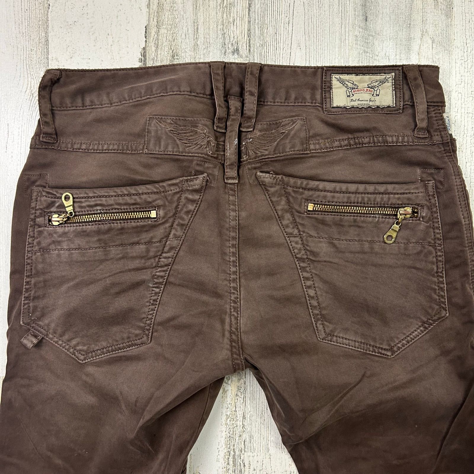 Robins Jeans ROBIN'S JEAN Men's Brown Straight Leg 'The Show' Cargo Pants Size US 29 - 9 Thumbnail