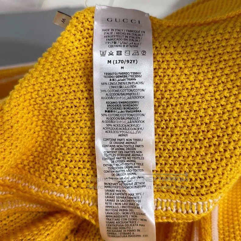 Gucci Gucci Co-branded three-striped yellow knitted cardigan coa Size M / US 6-8 / IT 42-44 - 6 Thumbnail