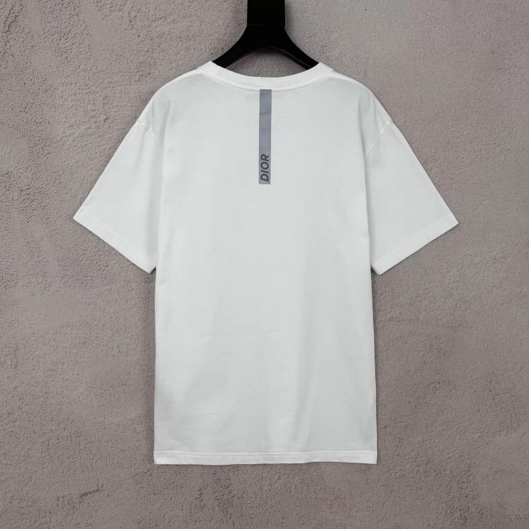 Dior DIOR CD Logo 3M Reflective Crewneck Short Sleeve Tee White L Size US L / EU 52-54 / 3 - 2 Thumbnail