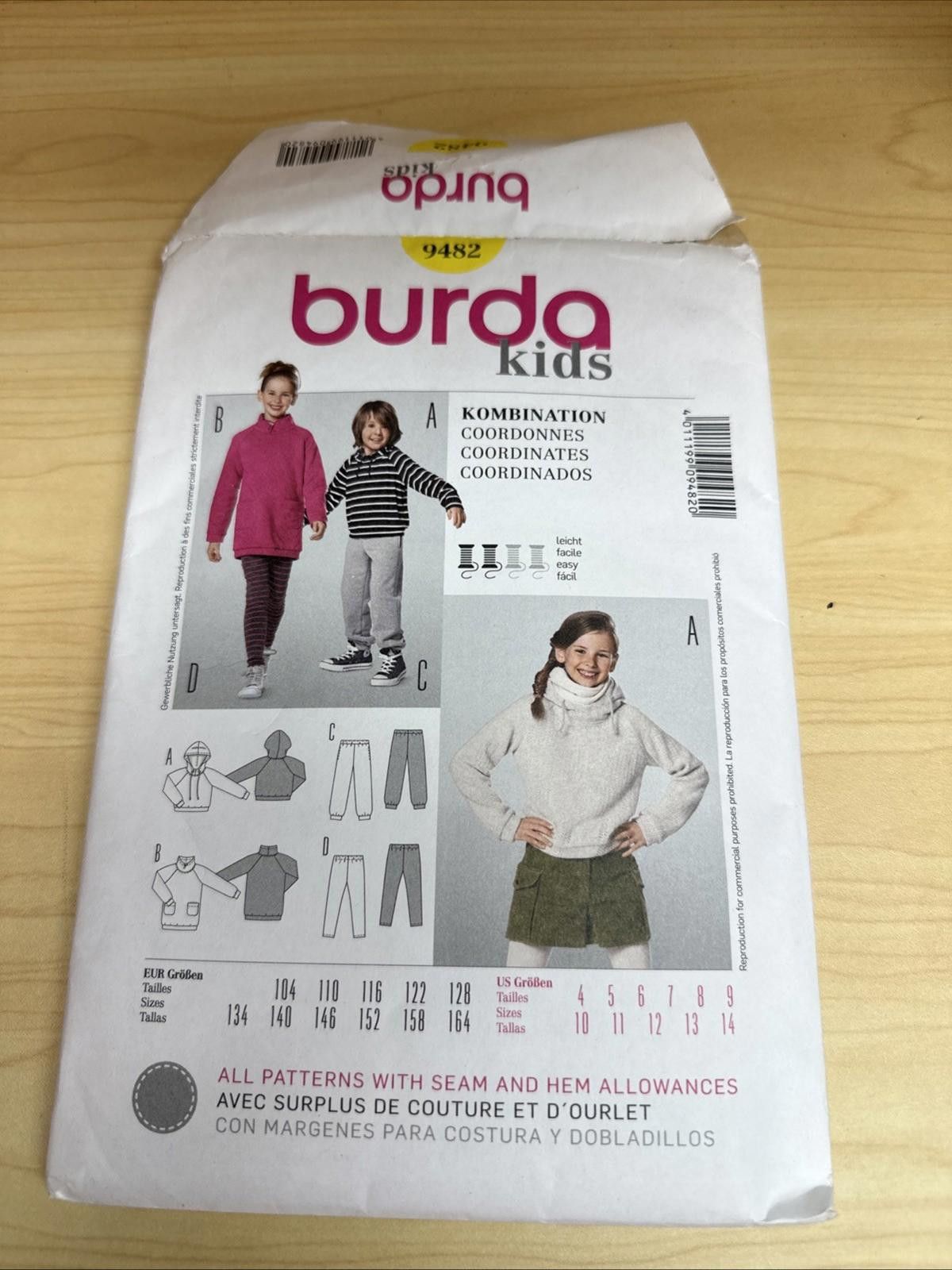 Burma Bibas BURDA KIDS 9482 GIRLS COORDINATES Sewing Pattern Skill: EASY Size ONE SIZE - 1 Thumbnail