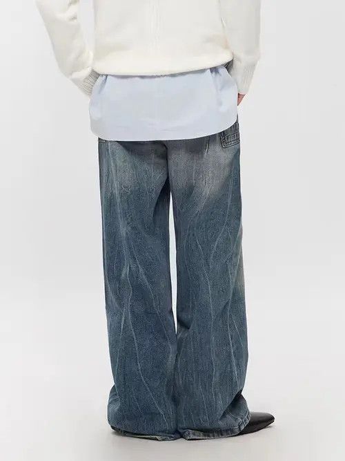 Jean Vintage straight wash street hip hop Y2K jeans Size US 28 / EU 44 - 6 Thumbnail