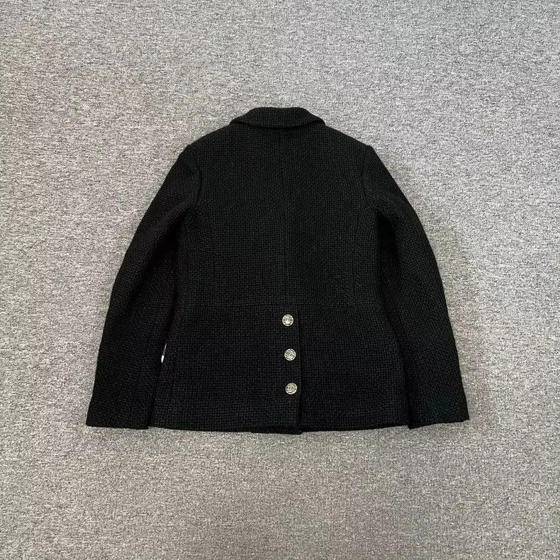 Chanel Chanel Black Tweed Double-Breasted Jacket Size XS / US 0-2 / IT 36-38 - 2 Thumbnail
