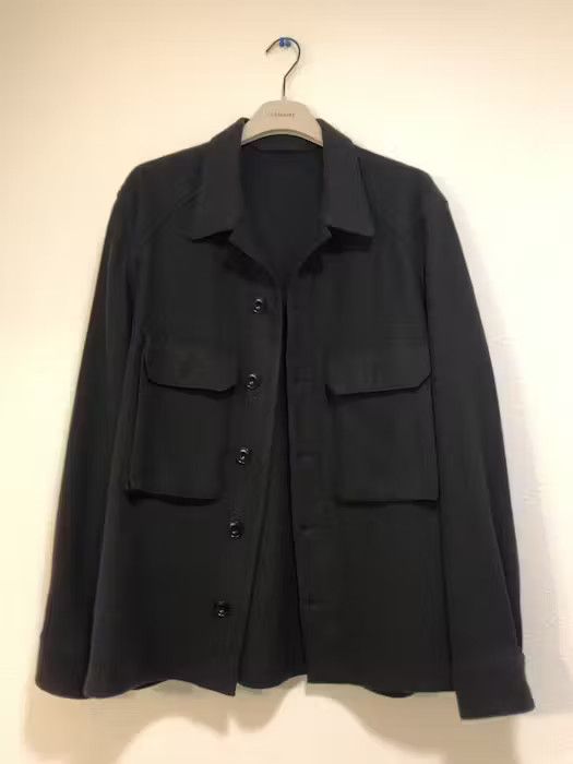 image of Christophe Lemaire x Lemaire Fw16 Yak Wool Box Shirt Jacket in Grey, Men's (Size XS)