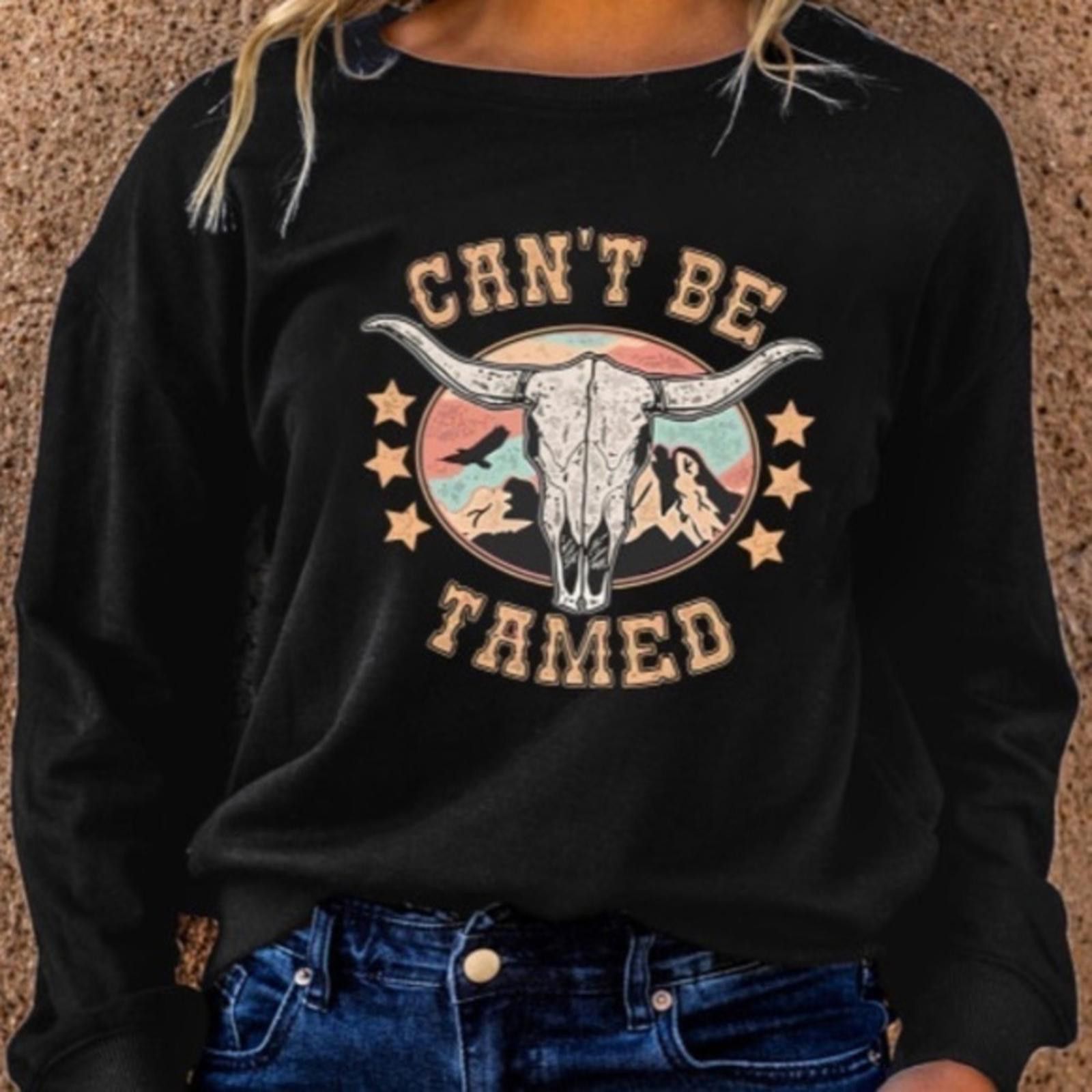 Designer Cowboy Crewneck Wester Style Sweatshirt NWT Size L / US 10 / IT 46 - 4 Thumbnail