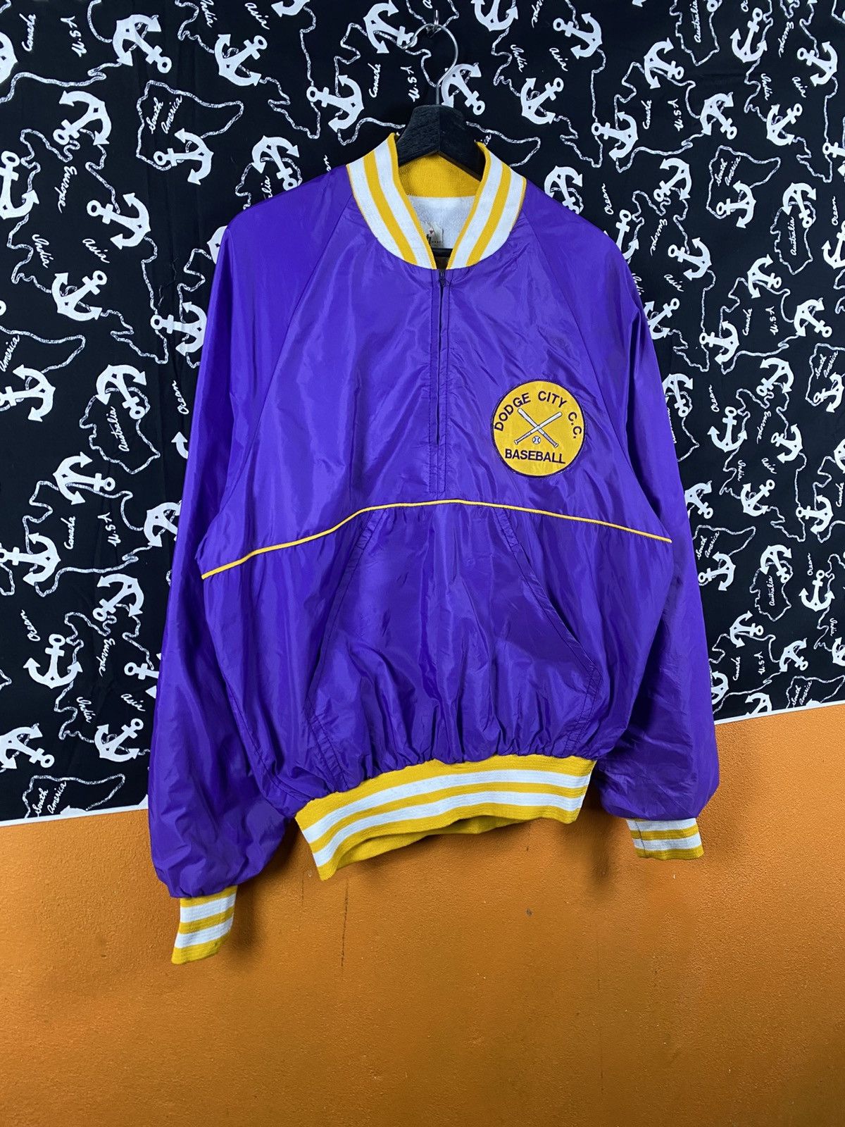 Vintage Vintage Dodge City CCC Baseball Warm-Up Jacket Sportswear Size US XL / EU 56 / 4 - 5 Thumbnail