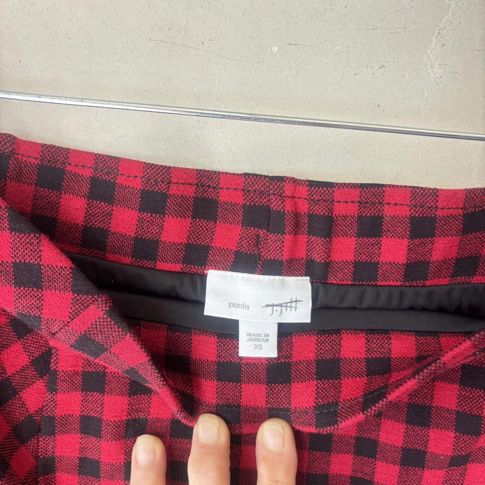 J. Jill J. Jill Red and Black Checkered Pencil Skirt Size 26" / US 2 / IT 38 - 5 Thumbnail