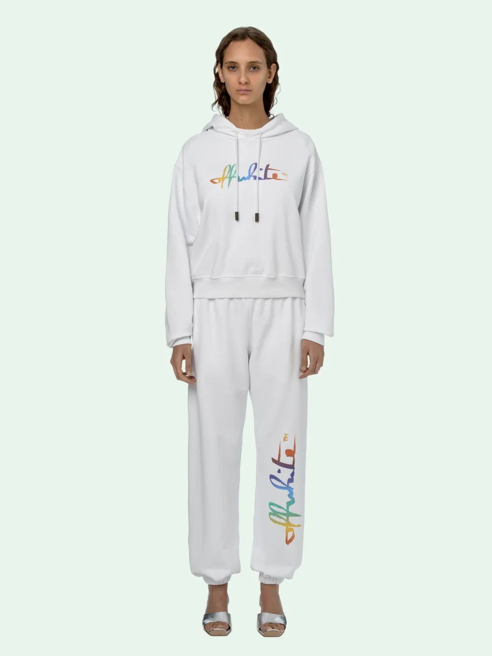 Off-White o1gr1nt0125 Figure Of Speech Over Hoodie in White Size L / US 10 / IT 46 - 2 Thumbnail