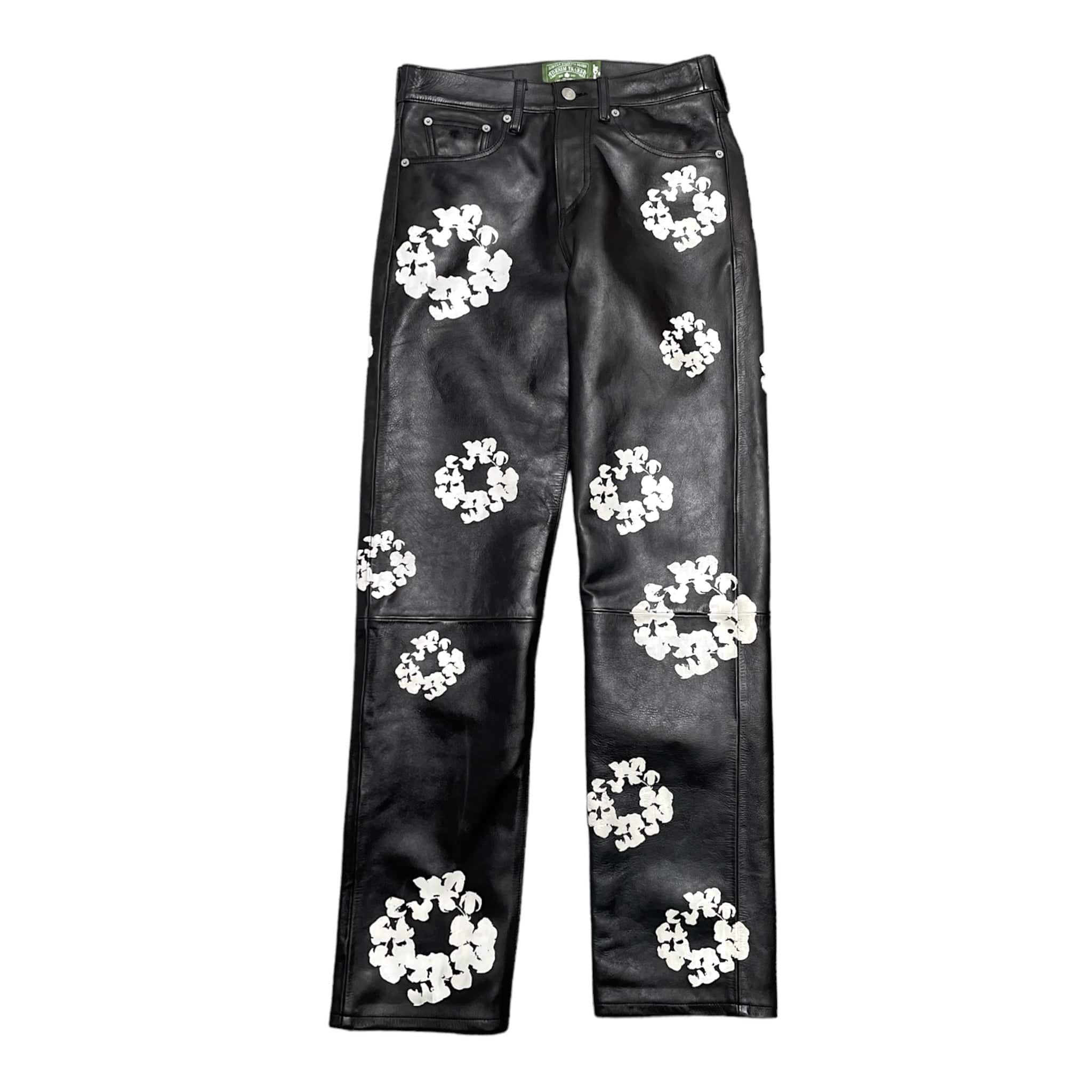 DENIM TEARS x Levi's Leather Cotton Wreath Jeans Black Denim Size US 28 / EU 44 - 1 Thumbnail
