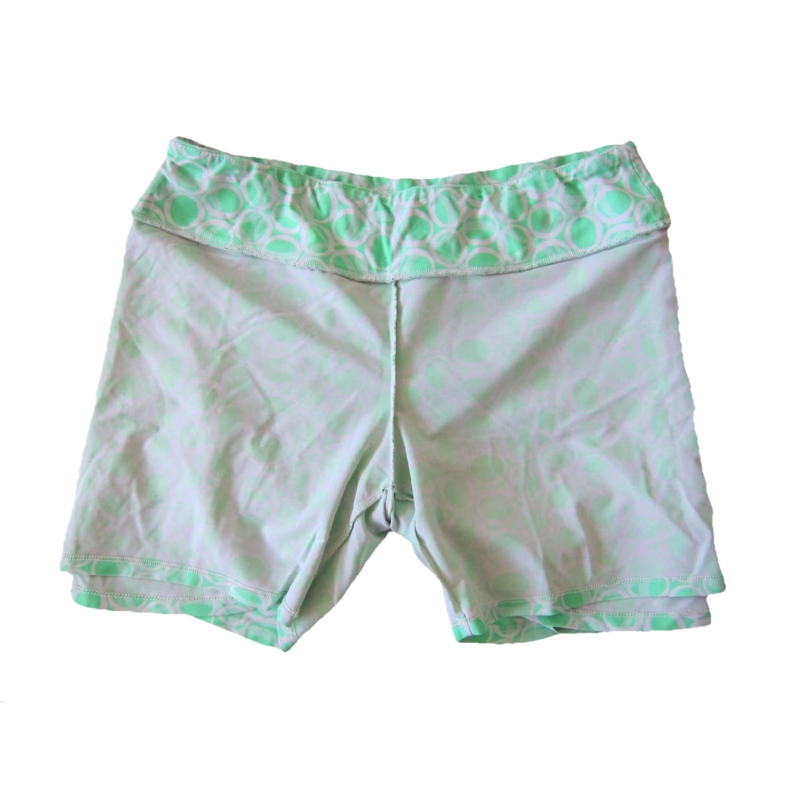 Vintage BO & NIC Green White Polka Dot Stretch Tennis Skort L Women Activewear Short Skirt Built In Shorts Size 36" / US 14 / IT 50 - 6 Thumbnail