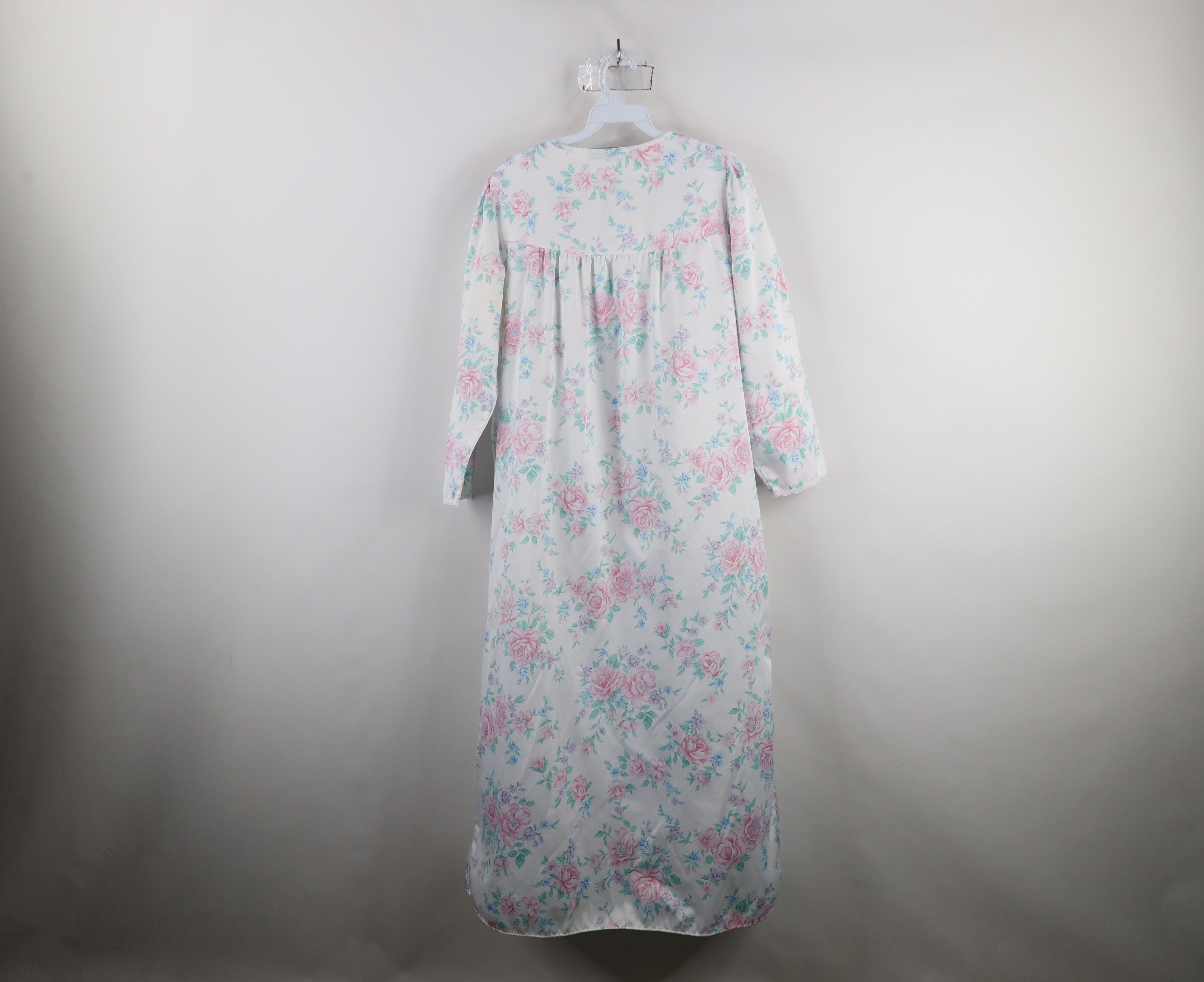 Vintage Vintage 90s Miss Elaine Lace Knit Long Sleeve Night Gown Size M / US 6-8 / IT 42-44 - 11 Thumbnail