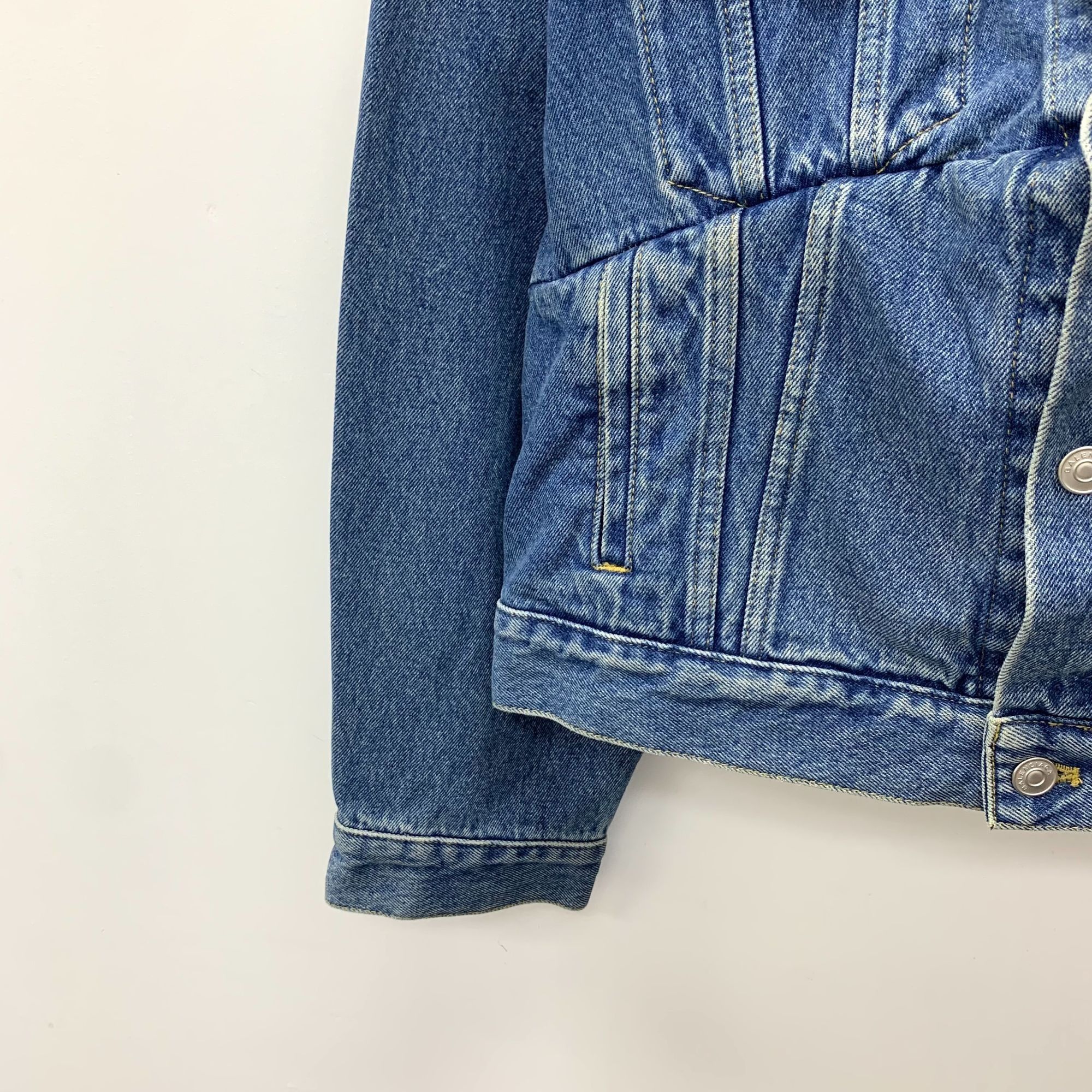 Balenciaga Balenciaga Deep Blue Washed Denim Jacket Lapel Single-Breast Size XS / US 0-2 / IT 36-38 - 6 Thumbnail