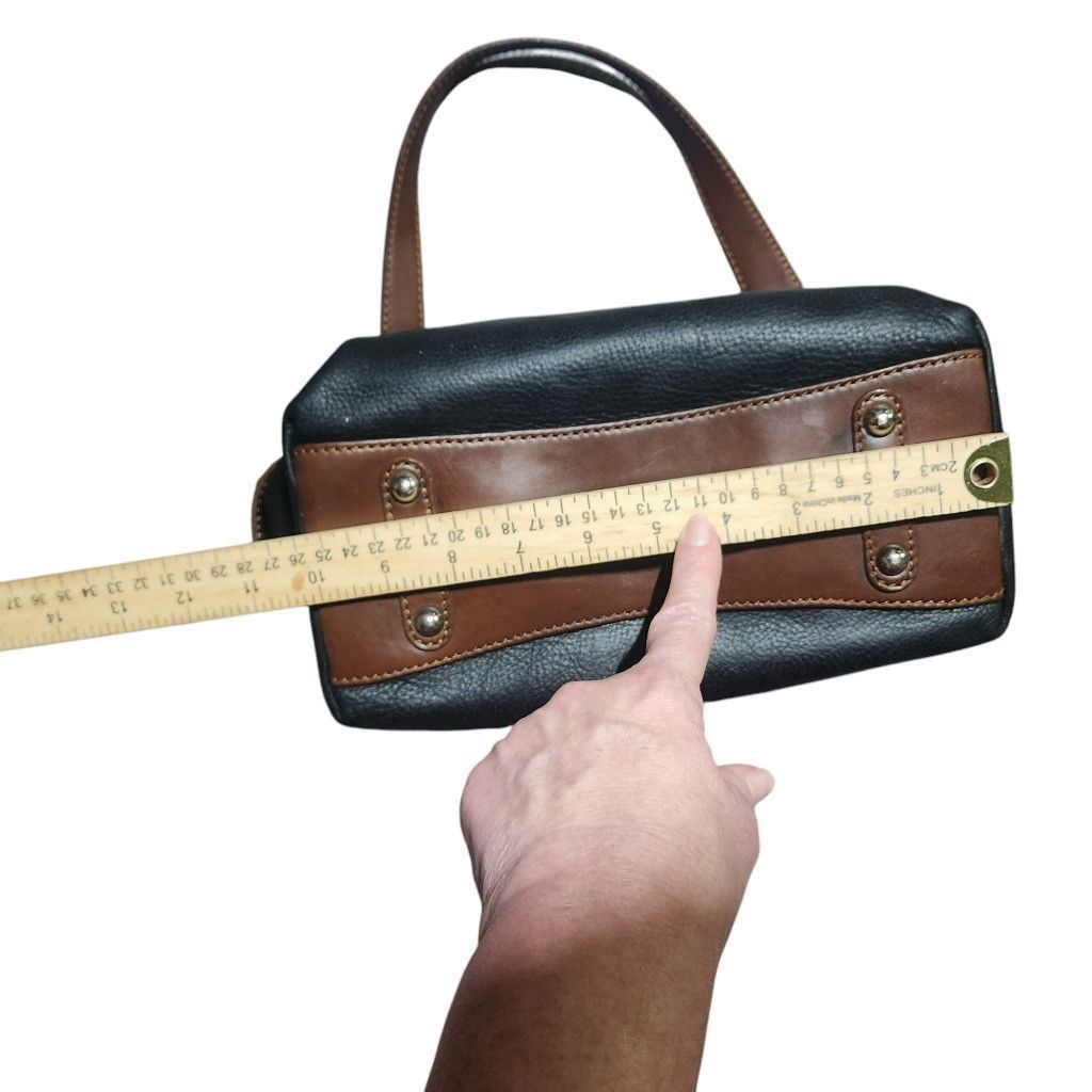Bosca Bosca Leather Handbag Black and Brown Purse Bag Size ONE SIZE - 7 Thumbnail
