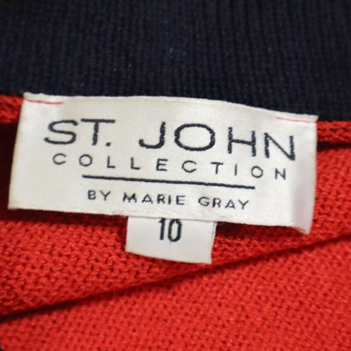 St. John St. John by Marie Gray Santana Knit Snap Cardigan Solid Red Women 10 Cardigan Sweater V-Neck Long Sleeve Shirt Size L / US 10 / IT 46 - 5 Thumbnail
