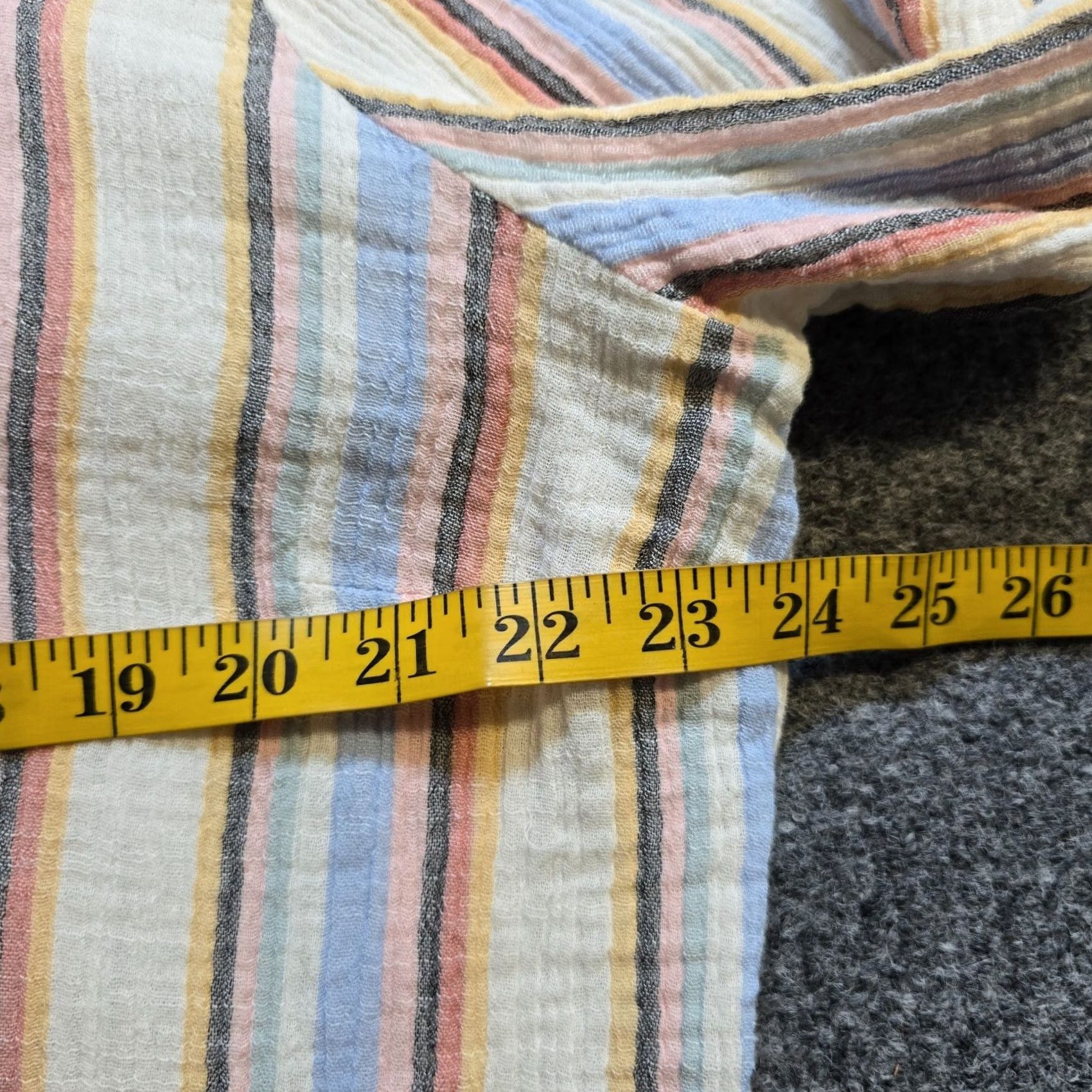 Soft Surroundings Soft Surroundings Top Blouse Women 3X Pink Blue Striped 3/4 Sleeve Button Collared Casual Shirt Redefined Size XXL / US 16-18 / IT 52-54 - 5 Thumbnail