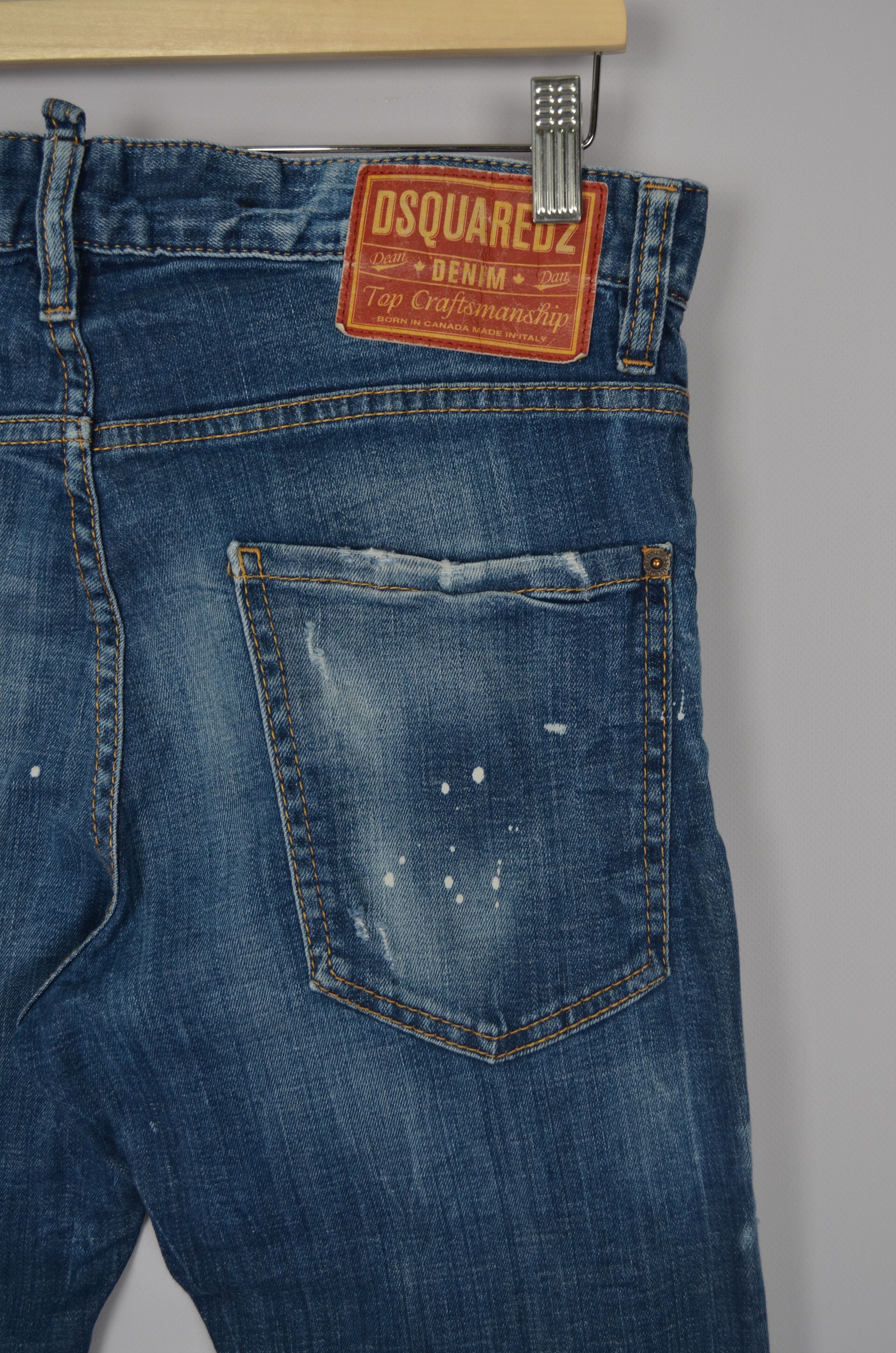 Dsquared2 Dsquared2 Cool Guy Blue Painted Distressed Slim Jeans W30 Size US 30 / EU 46 - 11 Thumbnail