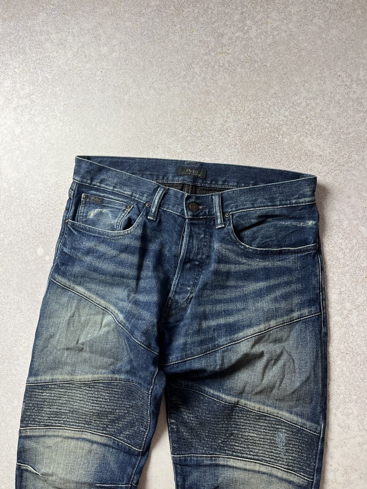 Polo Ralph Lauren Polo Ralph Lauren Black Label Sullivan Biker Moto Jeans Size US 31 - 3 Thumbnail