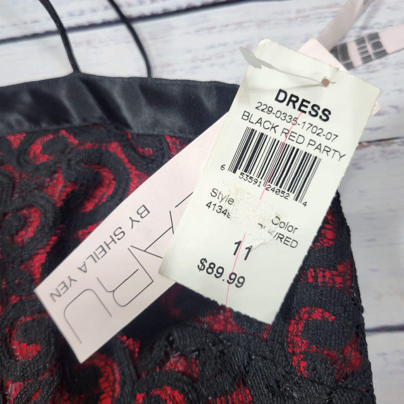 Vintage VINTAGE DE LARU by sheila yen Dress Mini Lace Red Black NWT Sz 11/12 Party/Cocktail Womens Size L / US 10 / IT 46 - 4 Thumbnail