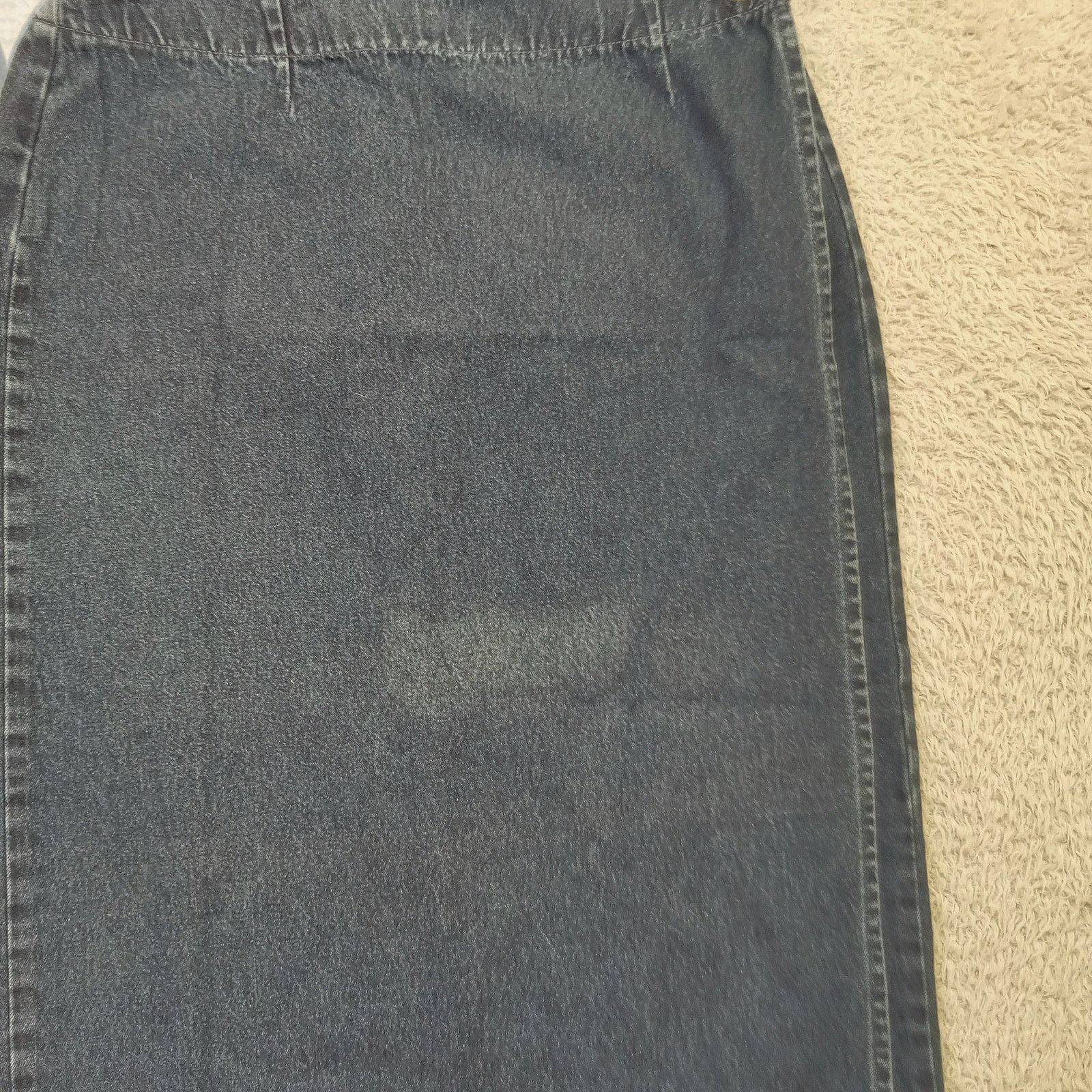 & Other Stories Lee Skirt 10 Women's Rivited Wrap Around Straight Blue Denim Size 32" / US 10 / IT 46 - 3 Thumbnail
