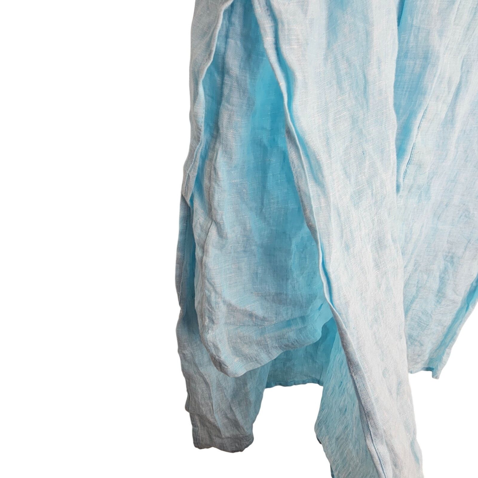 Chicos Chicos Womens Linen Top L Coastal Grandma Resortwear Beach Size L / US 10 / IT 46 - 6 Thumbnail