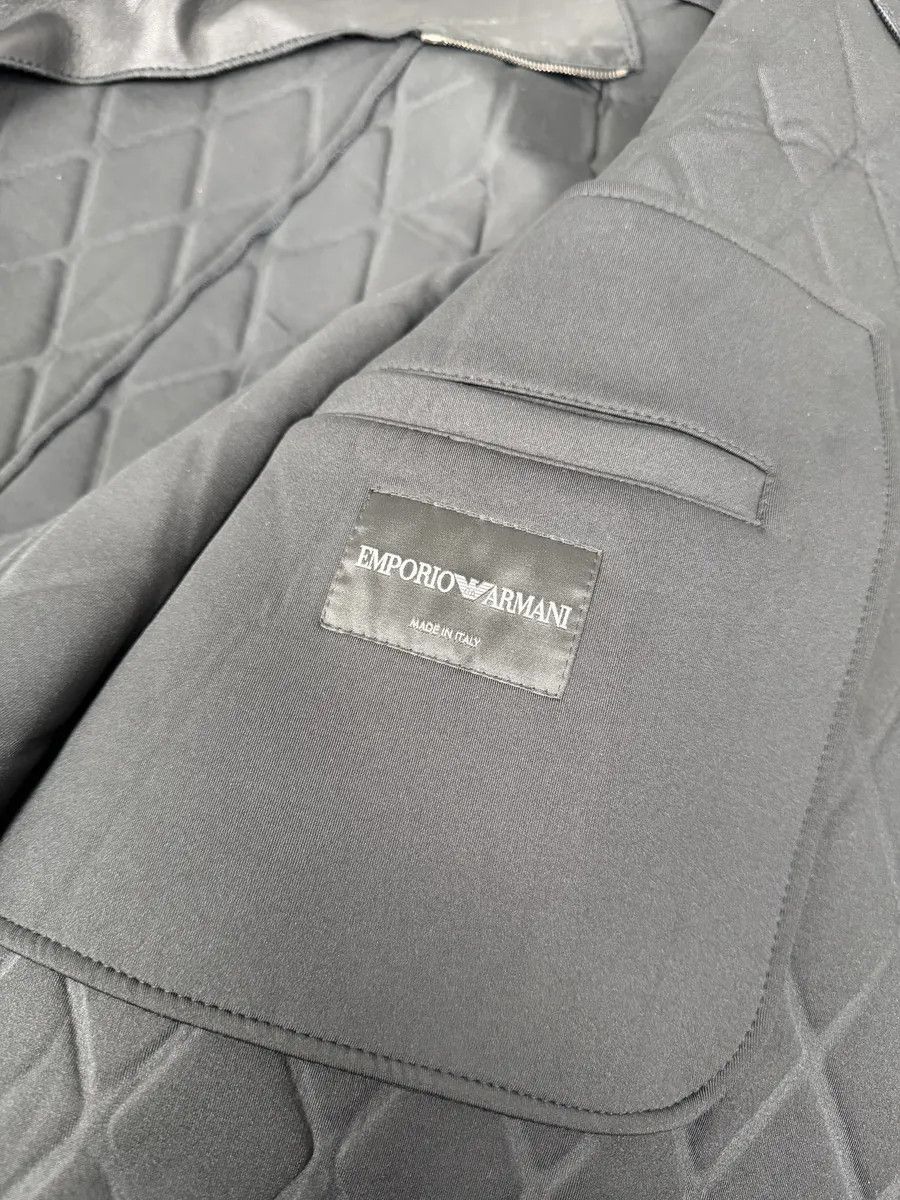 Emporio Armani AW2013 Emporio Armani Black Asymmetrical Losange Leather Jacket Size US S / EU 44-46 / 1 - 11 Thumbnail