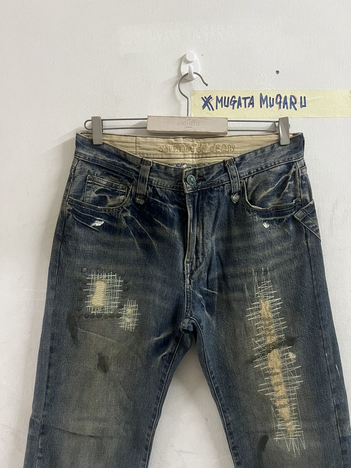 4GSELLER × Japanese Brand BACK FORTH DISTRESSED DENIM PANT Size US 31 - 8 Thumbnail