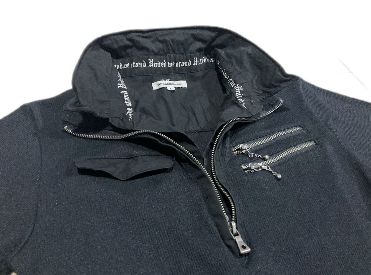 If Six Was Nine × Japanese Brand × semanticdesign 🔥Sidk Y2K Semantic Design Double Collar Zipper Polo Shirt Size US L / EU 52-54 / 3 - 1 Thumbnail