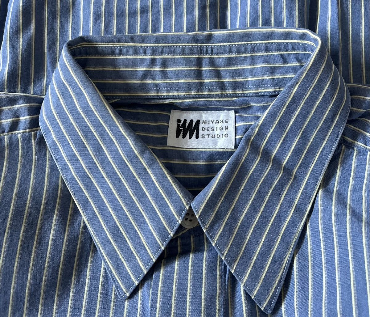 Issey Miyake Vintage issey miyake design studio striped blue button up Size US M / EU 48-50 / 2 - 3 Thumbnail