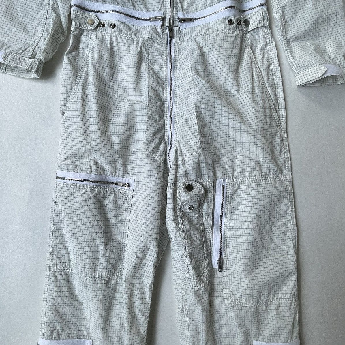 Maison Margiela S/S 19 Grid Check Nylon Flight Suit / Boiler Suit Size US S / EU 44-46 / 1 - 6 Thumbnail