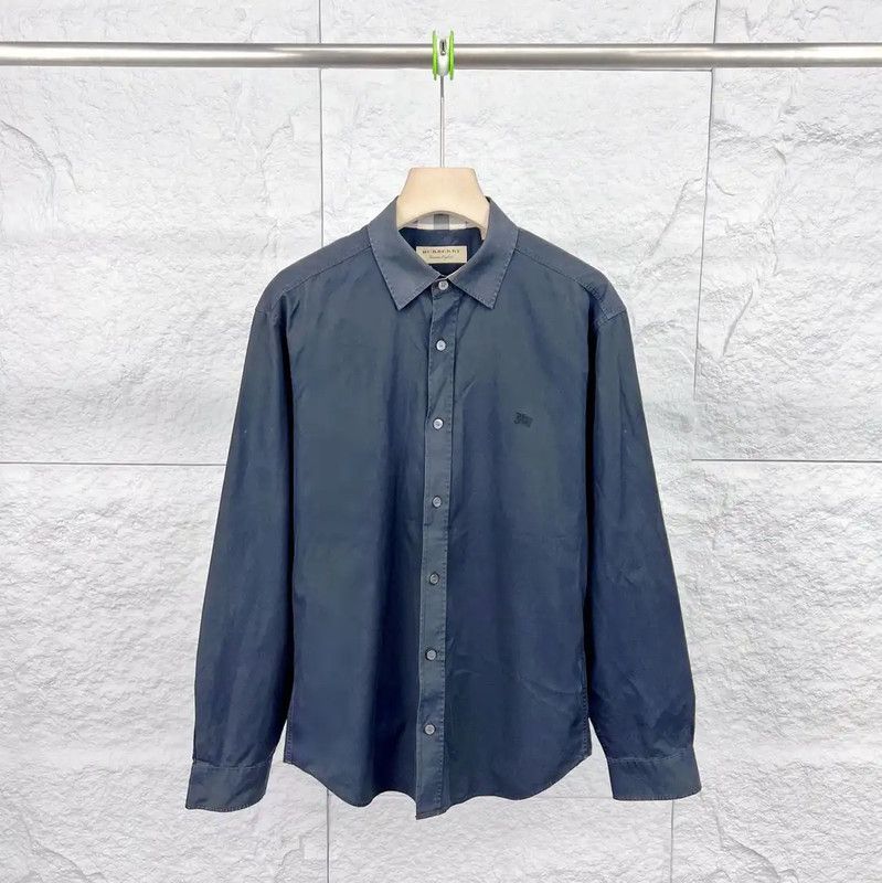 Burberry Burberry Black Cotton Men's Shirt Size US M / EU 48-50 / 2 - 1 Thumbnail