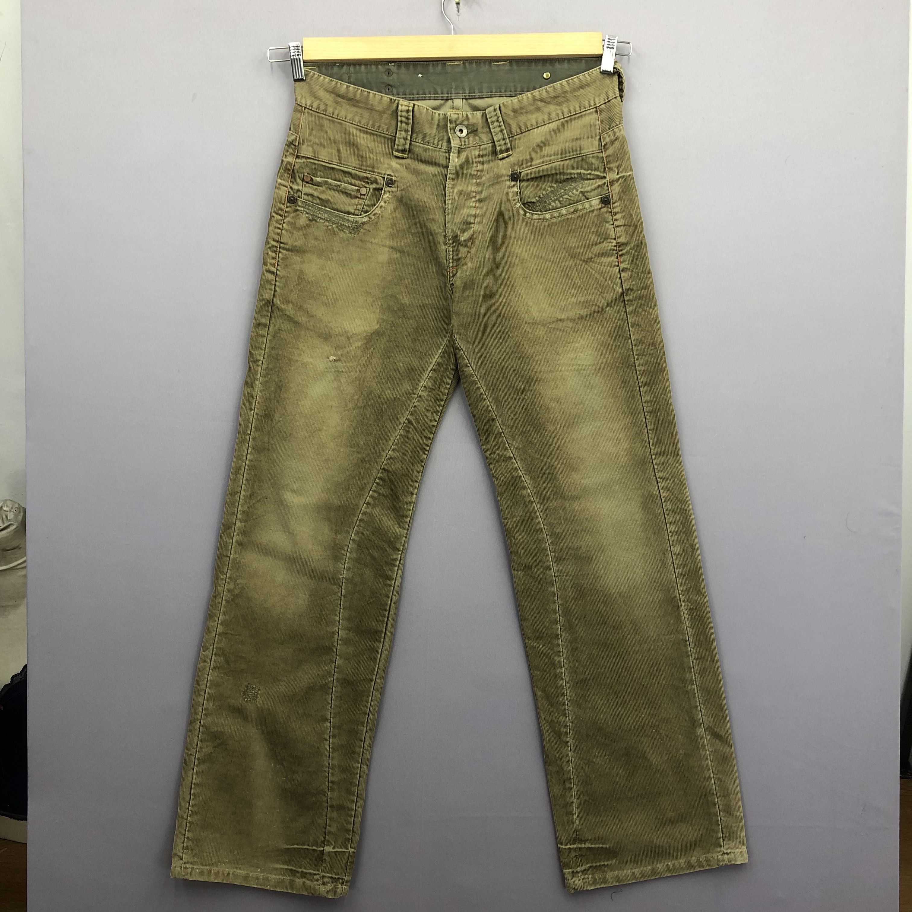 Vintage G Star Raw Denim Corduroy Brown Baggy Jeans Denim