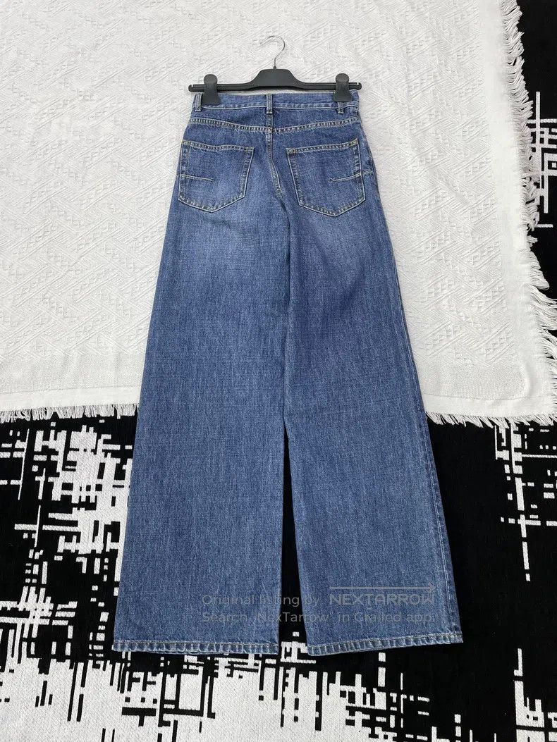 Dior Dior Classic blue denim wide-leg trousers Size 42" / US 20 - 2 Thumbnail
