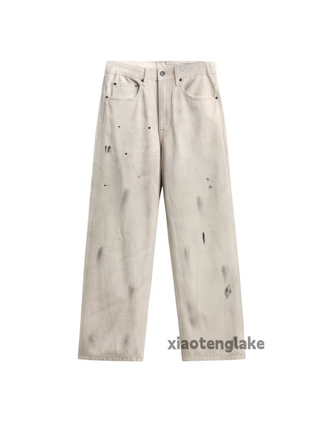 Jean Unisex outdoor utility faded stain paint baggy jeans Size US 32 / EU 48 - 5 Thumbnail