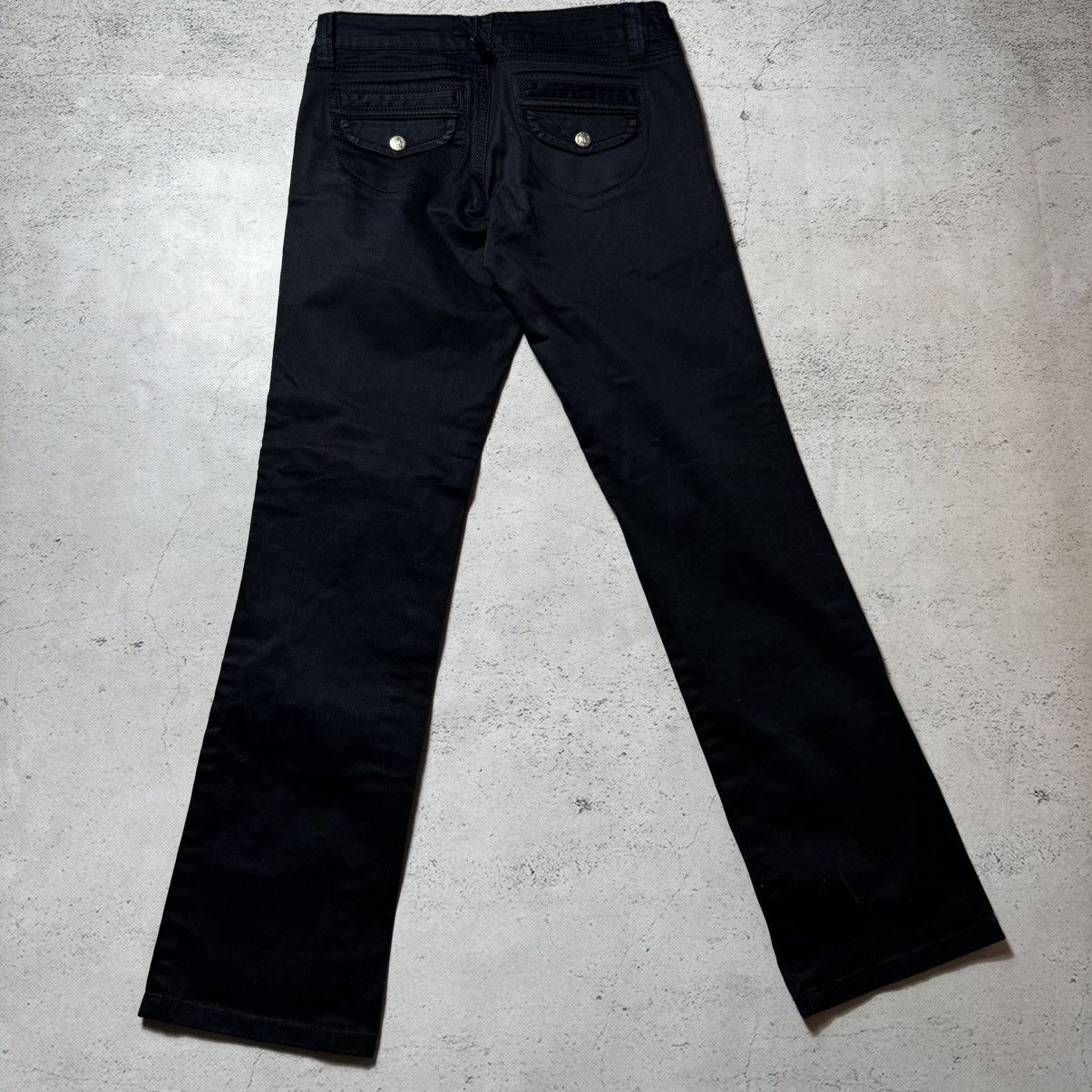 Roberto Cavalli vintage y2k roberto cavalli flared jeans washed black Size 31" - 12 Thumbnail