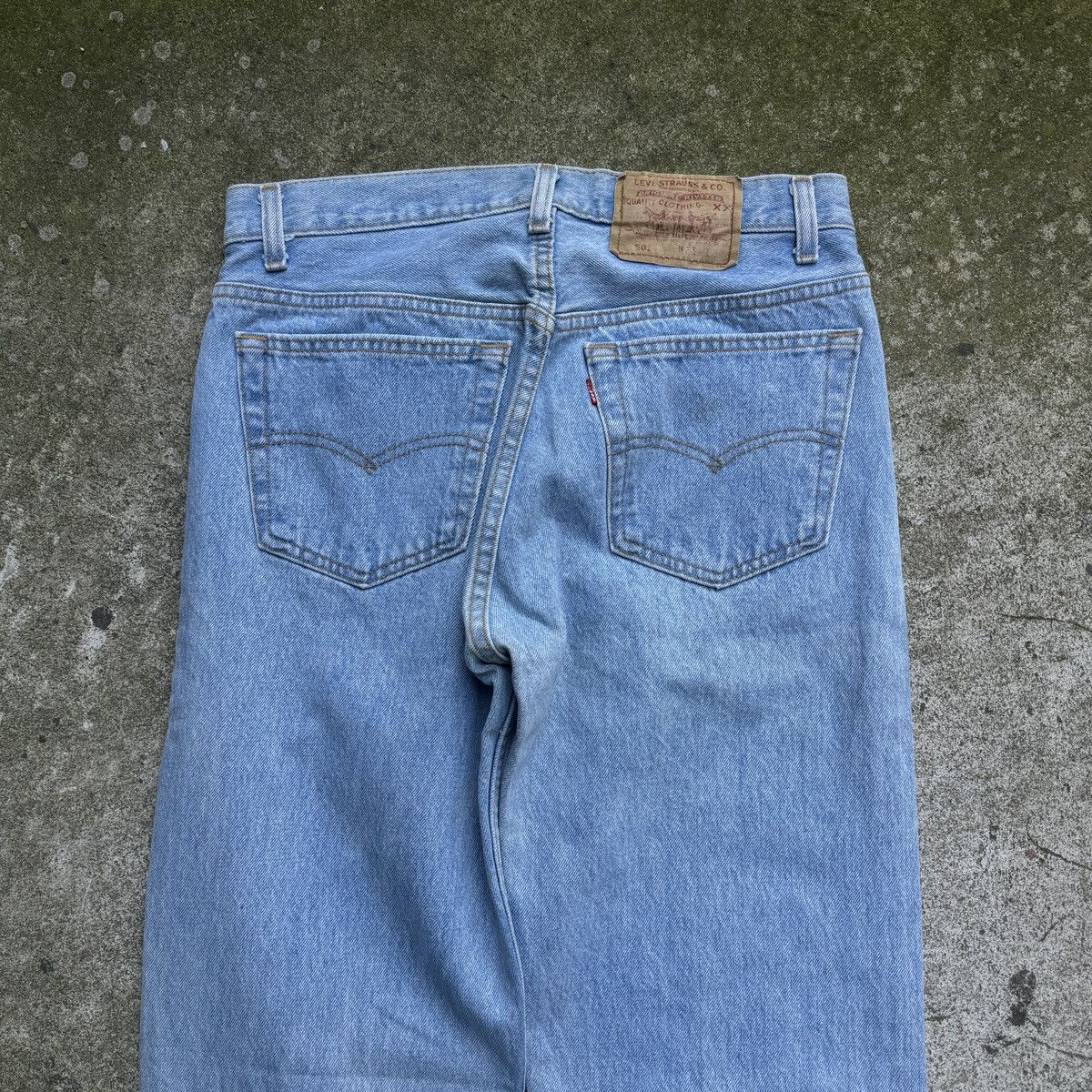 Levi's Vintage 90s Levi's 501 Light Wash Jeans 31x38 Size US 31 - 8 Thumbnail