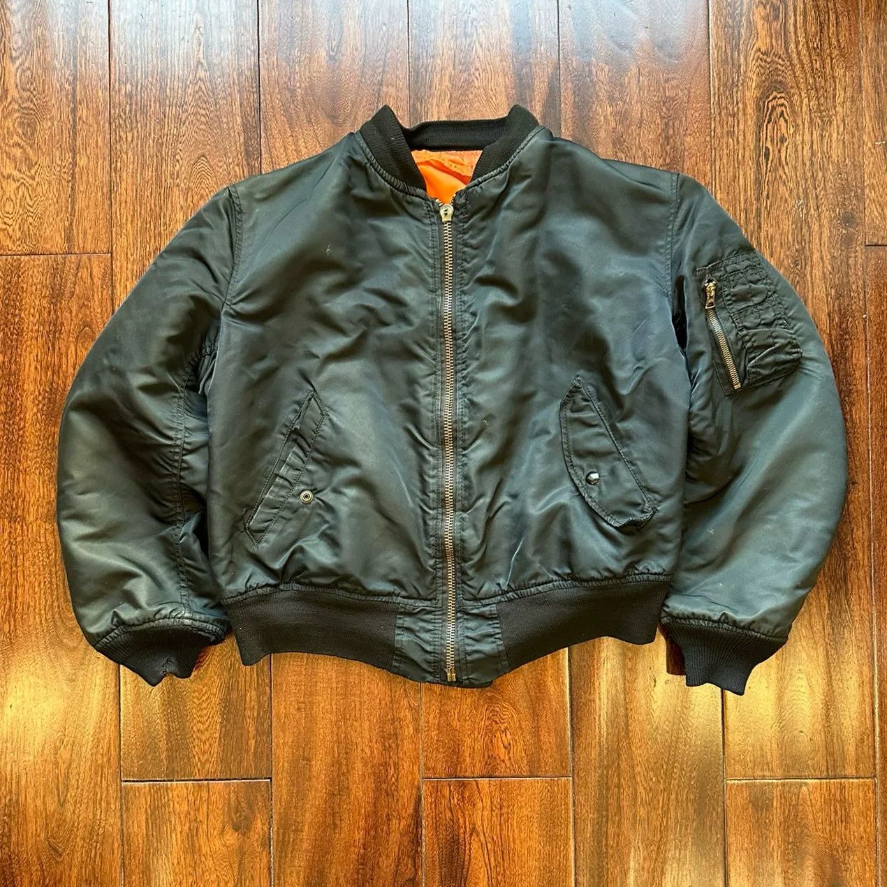 Vintage Vintage 90s Hardcore MA1 Bomber Jacket Rave Gabber | Grailed