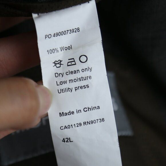 Michael Kors Michael Kors Wool Classic Single Breasted Men's Grey Blazer Size 42L - 8 Thumbnail