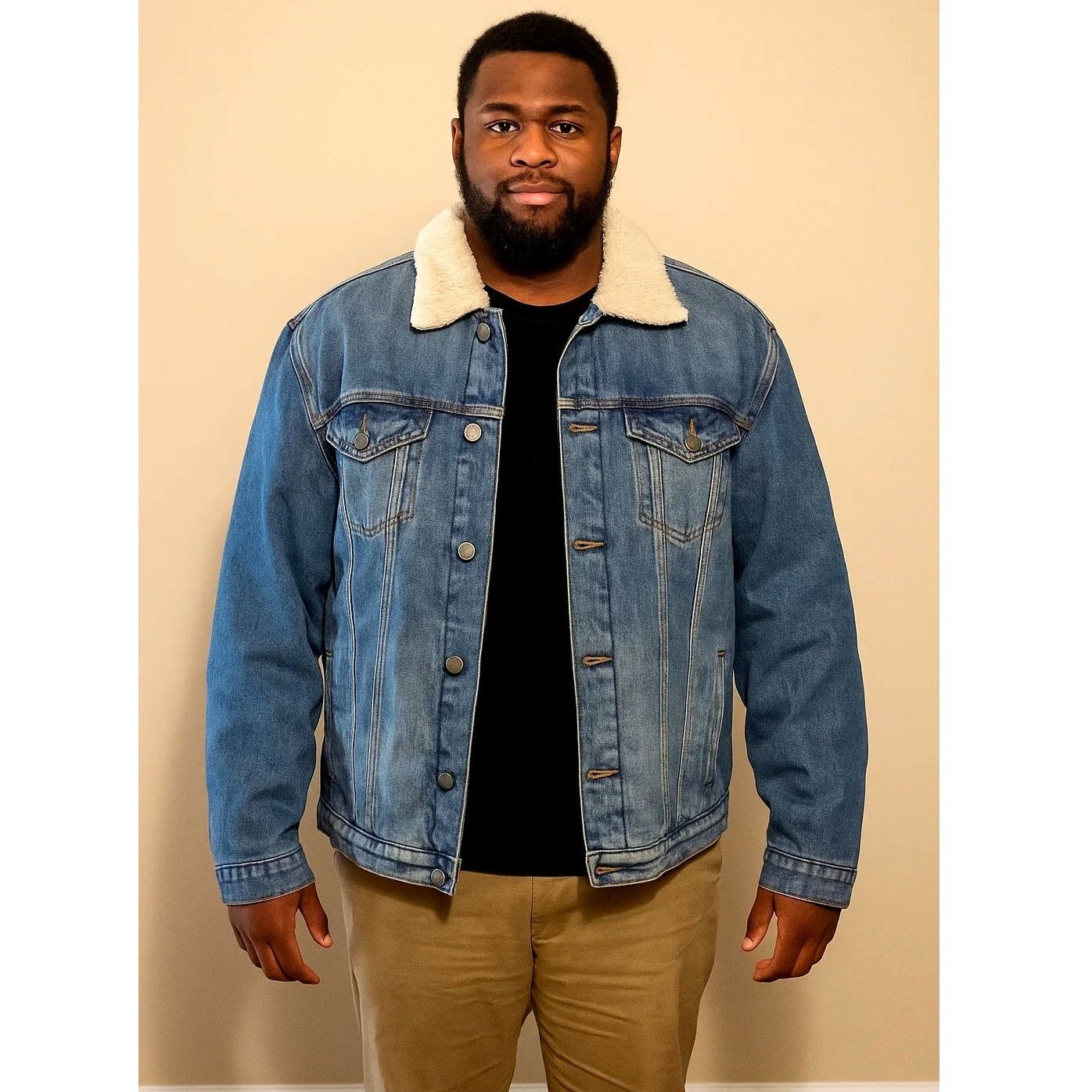 Frame Frame Denim XL Men's Furry Lined Jacket - Excellent! Size US XL / EU 56 / 4 - 1 Thumbnail
