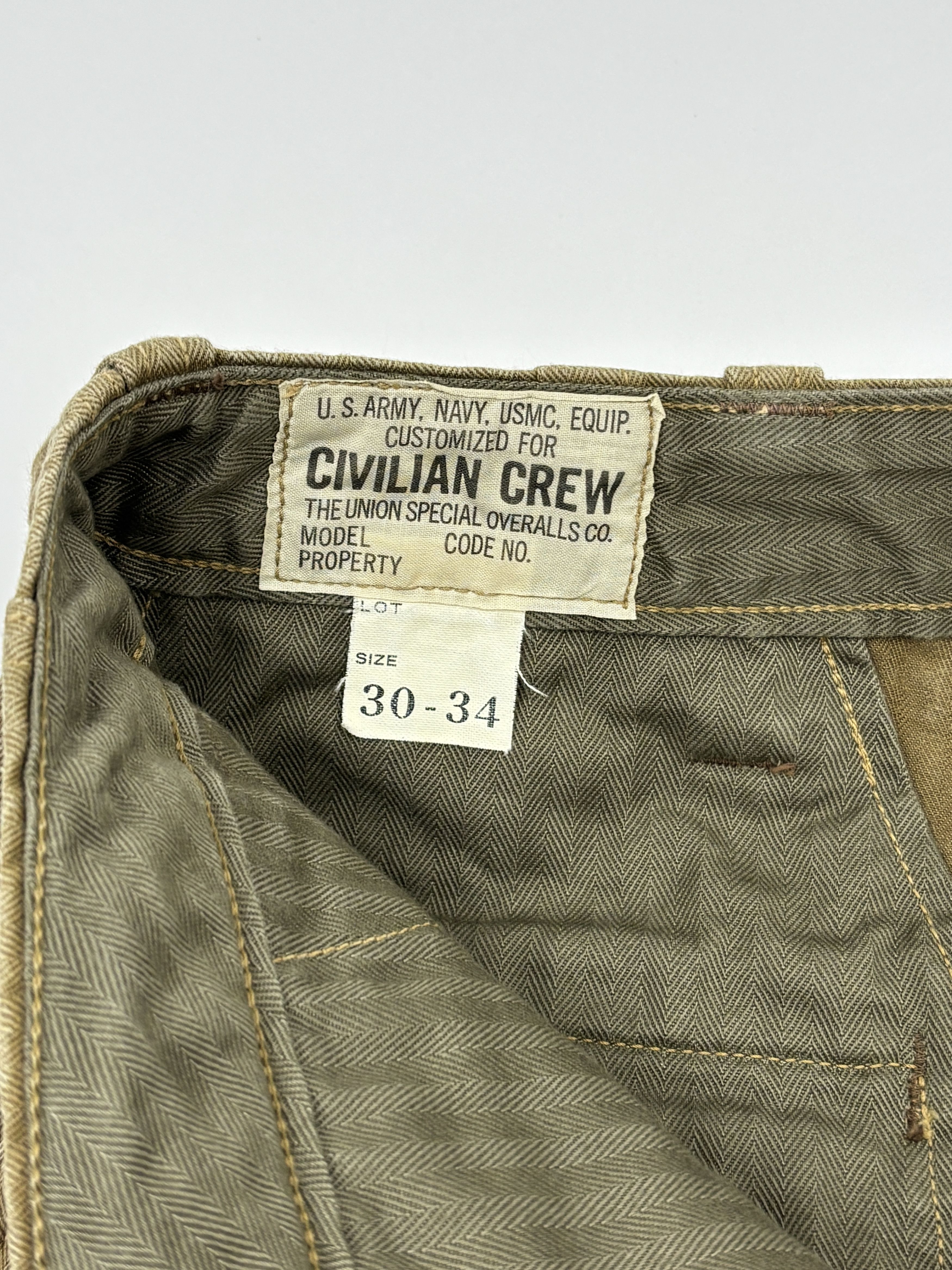 Freewheelers Freewheelers M1942 HBT Trousers Khaki Military Pants Size US 30 / EU 46 - 6 Thumbnail