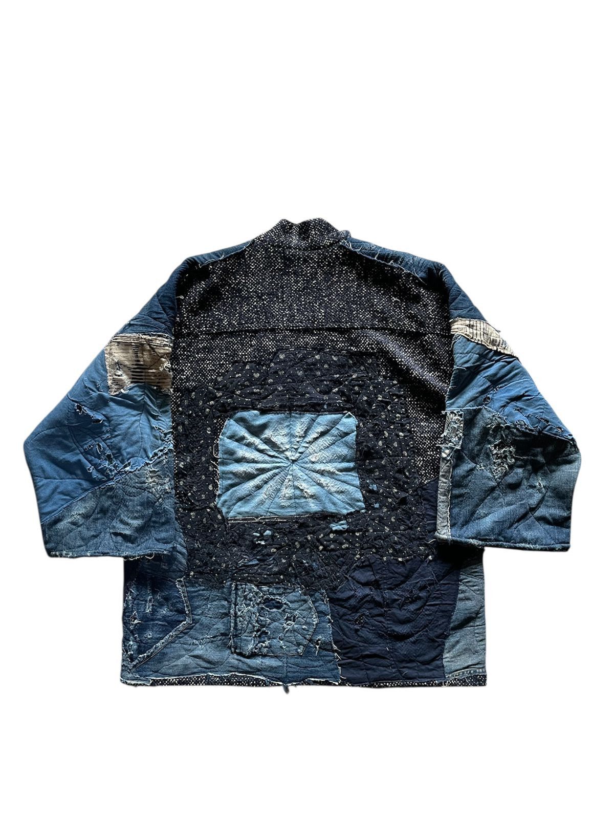 Proleta Re Art Custom Indigo Boro Damaged Fabric Haori Kimono Jacket Size US L / EU 52-54 / 3 - 2 Thumbnail