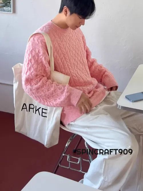 VIBE Pink Cable Knit Sweater Size US M / EU 48-50 / 2 - 2 Thumbnail