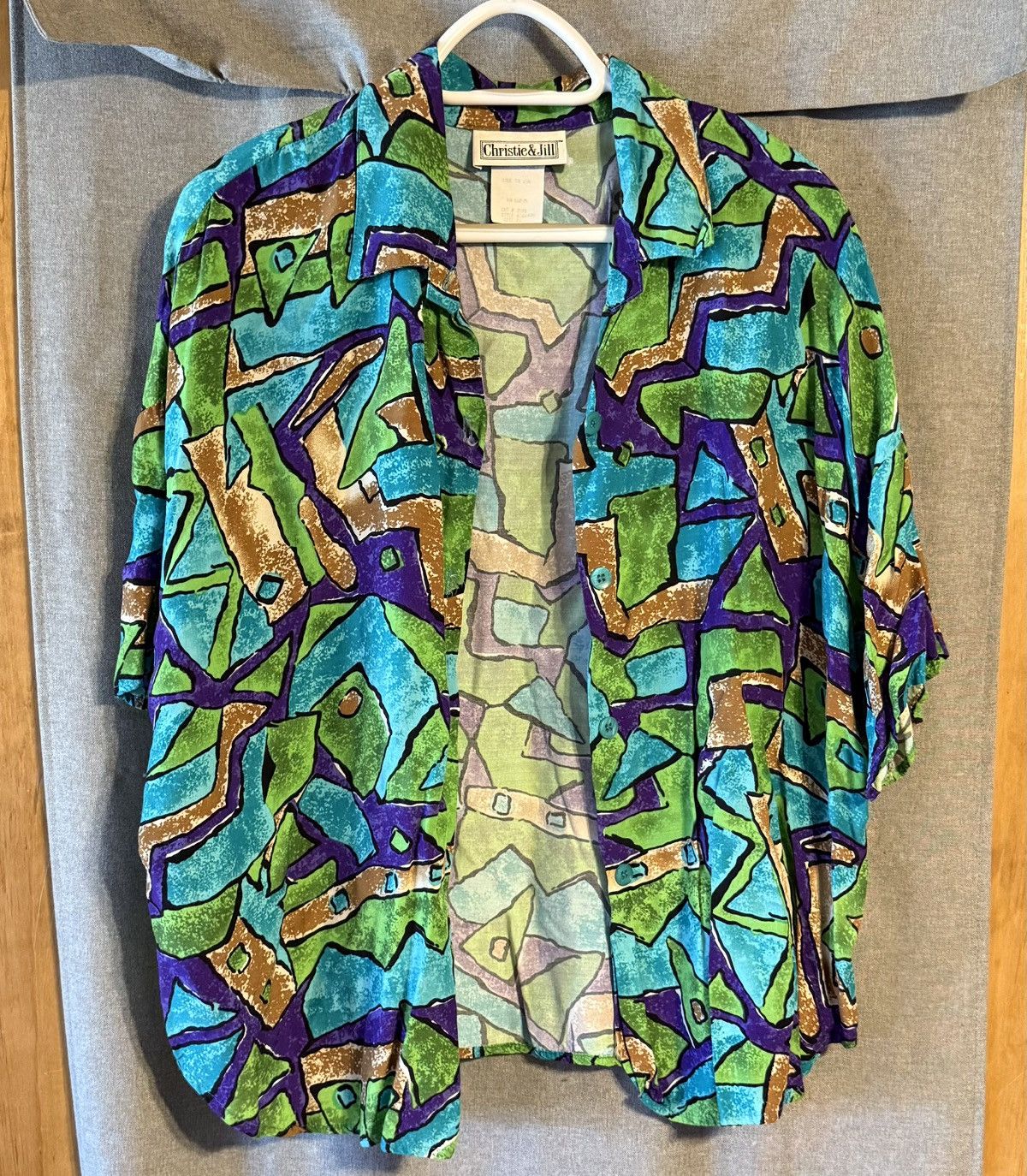 Other Vintage Christie & Jill size medium green button up shirt Size M / US 6-8 / IT 42-44 - 5 Thumbnail