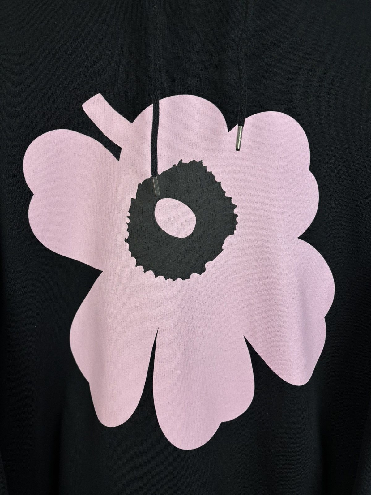 Marimekko Marimekko Runoja Unikko Flower Black Hoodie Size M Size US M / EU 48-50 / 2 - 2 Thumbnail