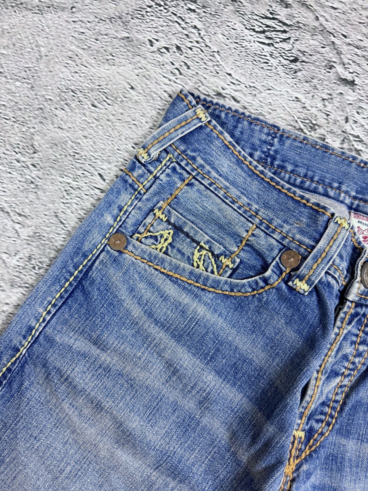 True Religion True Religion jeans vintage flared blue thick stitch Size US 31 - 6 Thumbnail