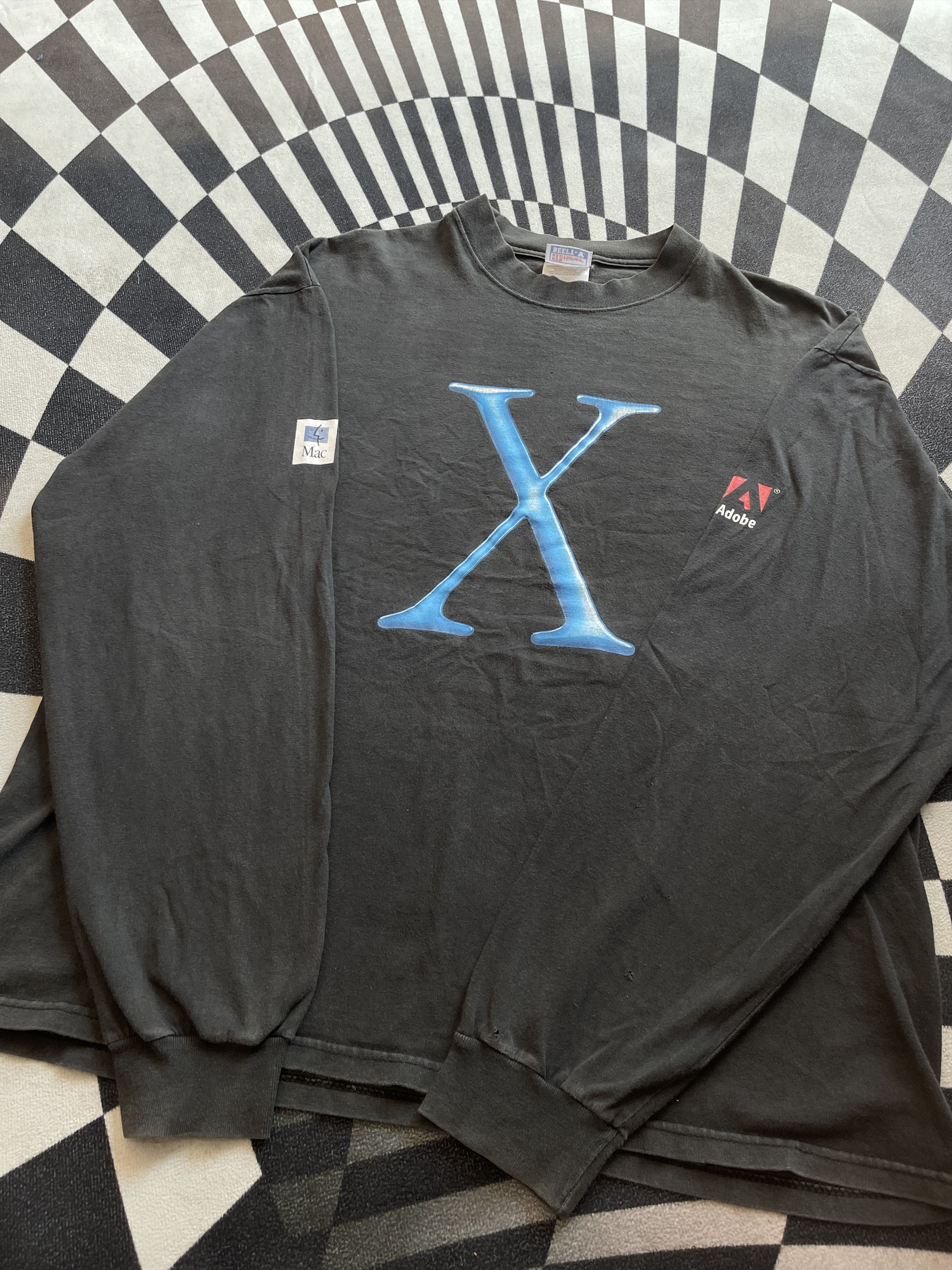 Apple Vintage Y2K Apple Mac OS X x Adobe Promo Long Sleeve Tee XL Size US XL / EU 56 / 4 - 4 Thumbnail