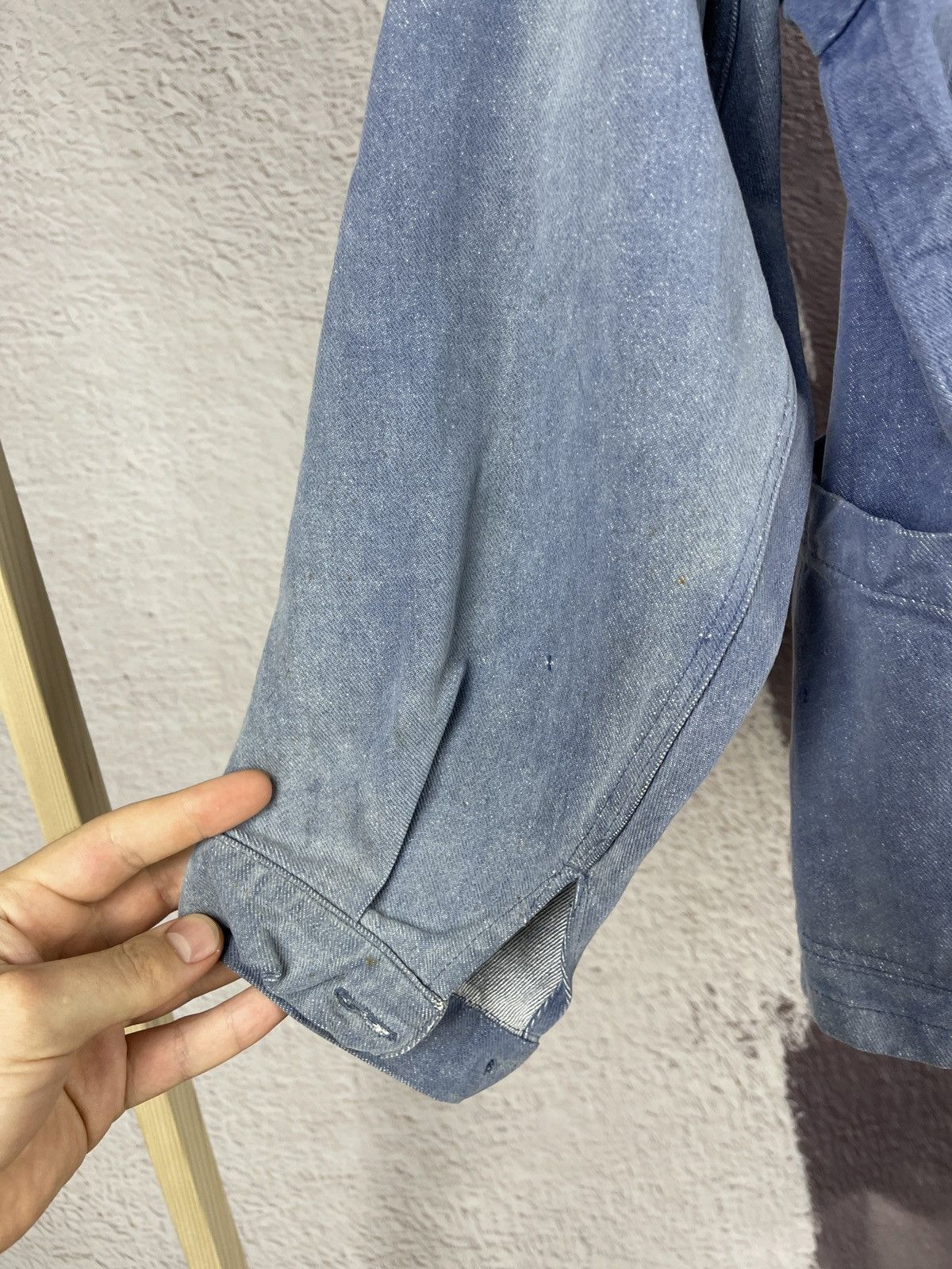 Vintage True Vintage 70s Sanfor Kuso distressed used work jacket Size US S / EU 44-46 / 1 - 18 Thumbnail