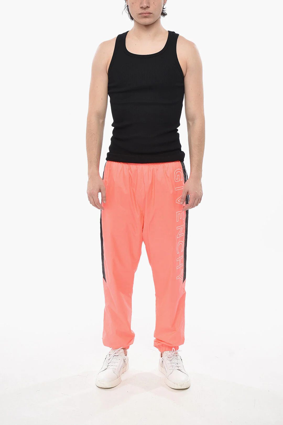 Givenchy og1mm0326 Ribbed Stretch Cotton Tank Top in Black Size US M / EU 48-50 / 2 - 4 Thumbnail
