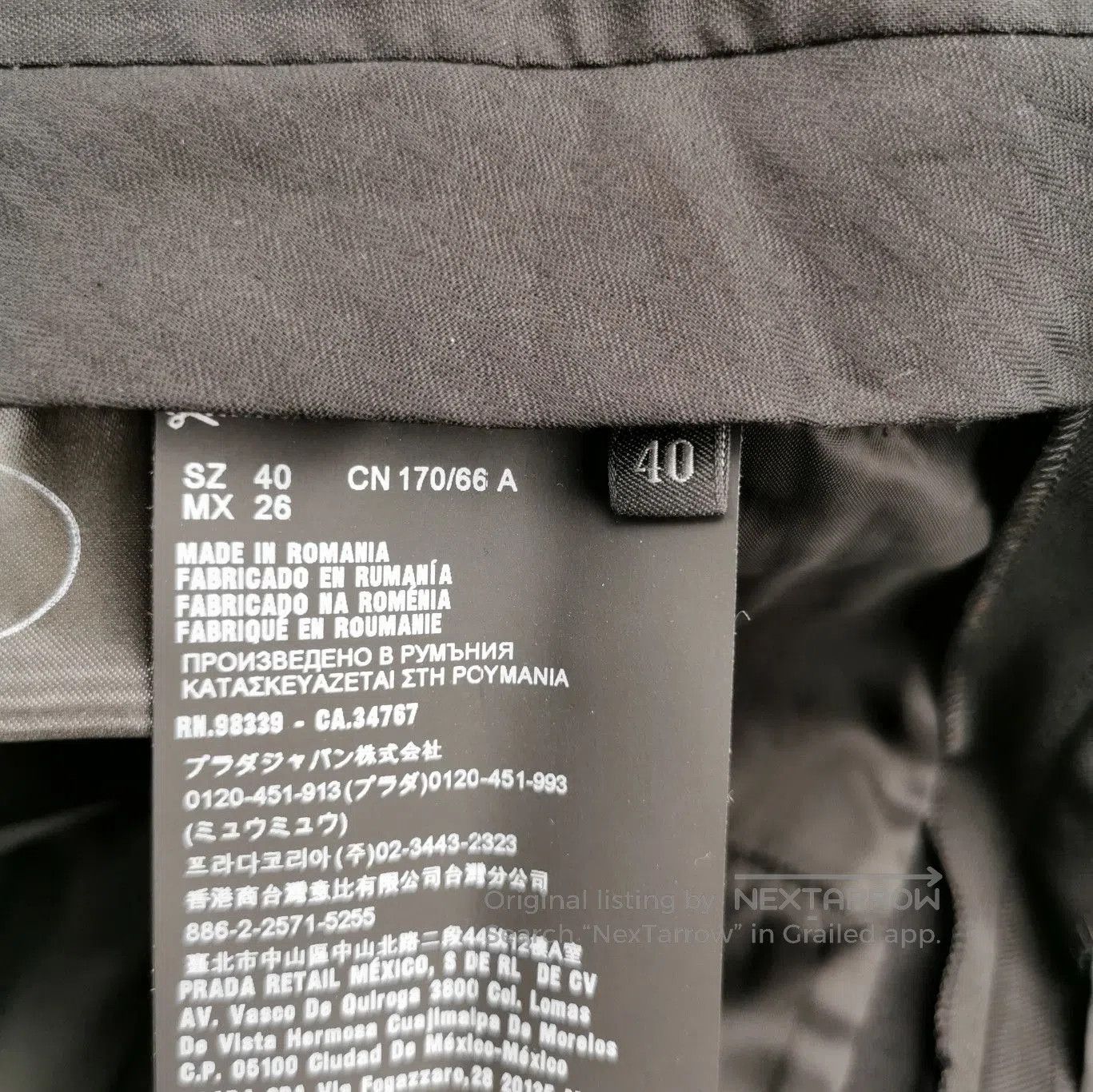 Prada Prada Black Cotton Blend Trousers Size 4. Size 39" - 7 Thumbnail