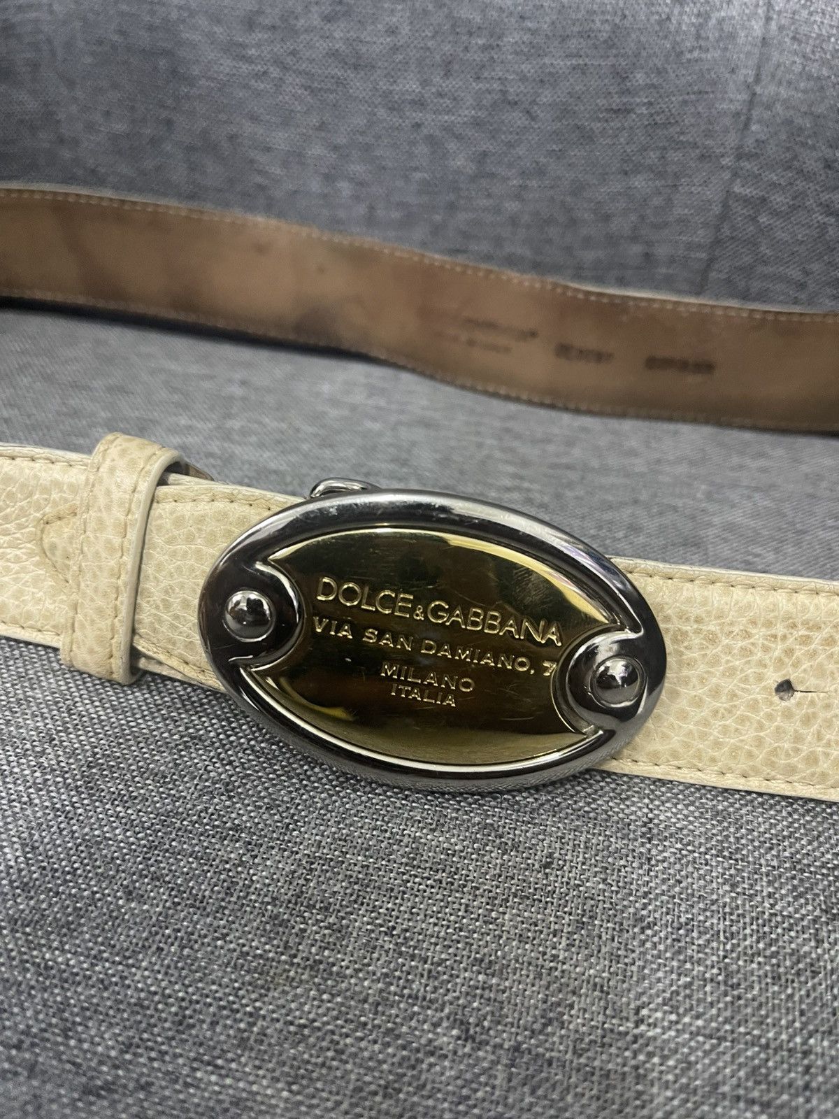 Dolce & Gabbana Spiral Leather Belt
