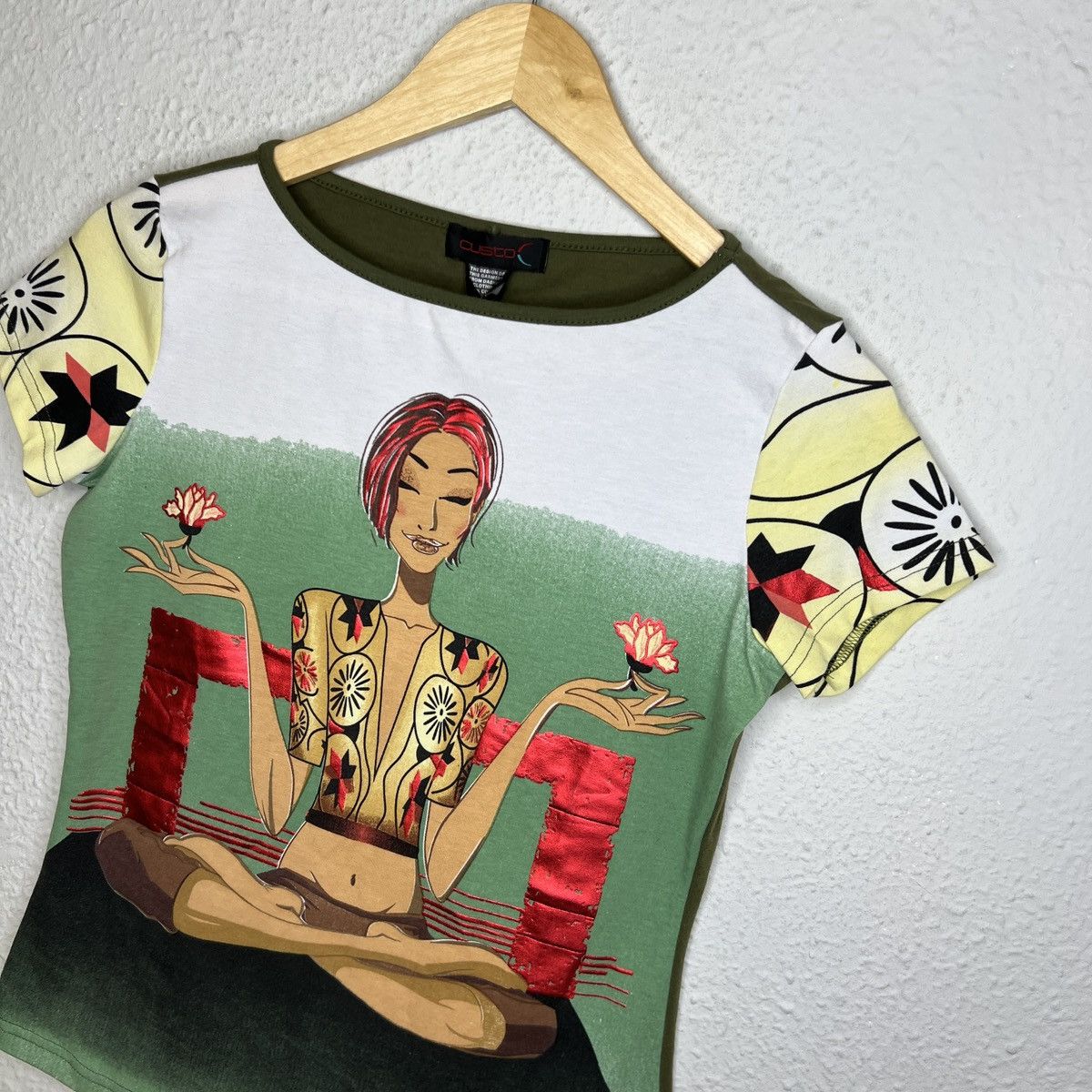 Custo Barcelona Sick CUSTO Avant-Garde Tshirt Tee Weird Print Y2K Size S / US 4 / IT 40 - 4 Thumbnail
